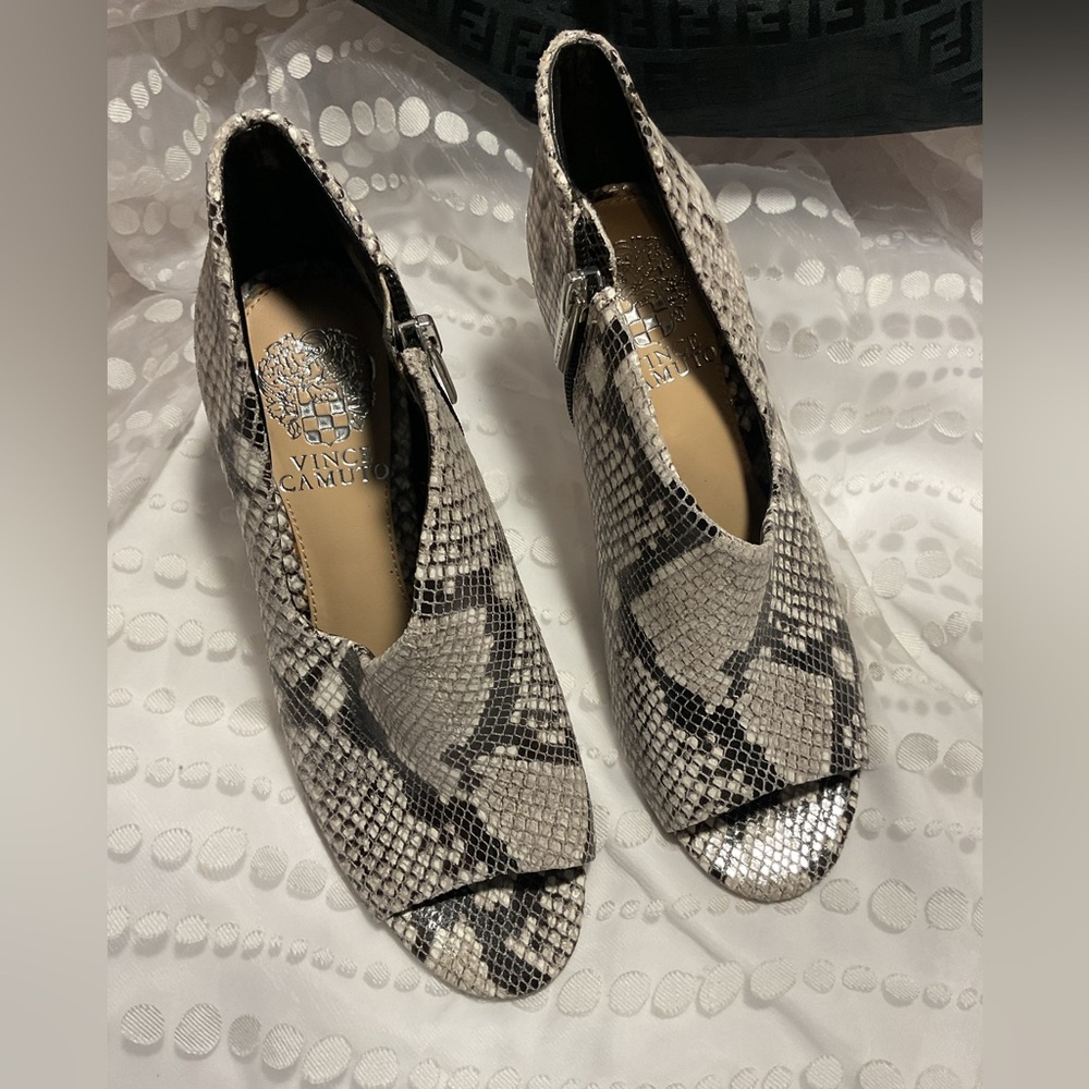 Vince Camuto Slit Python Heels